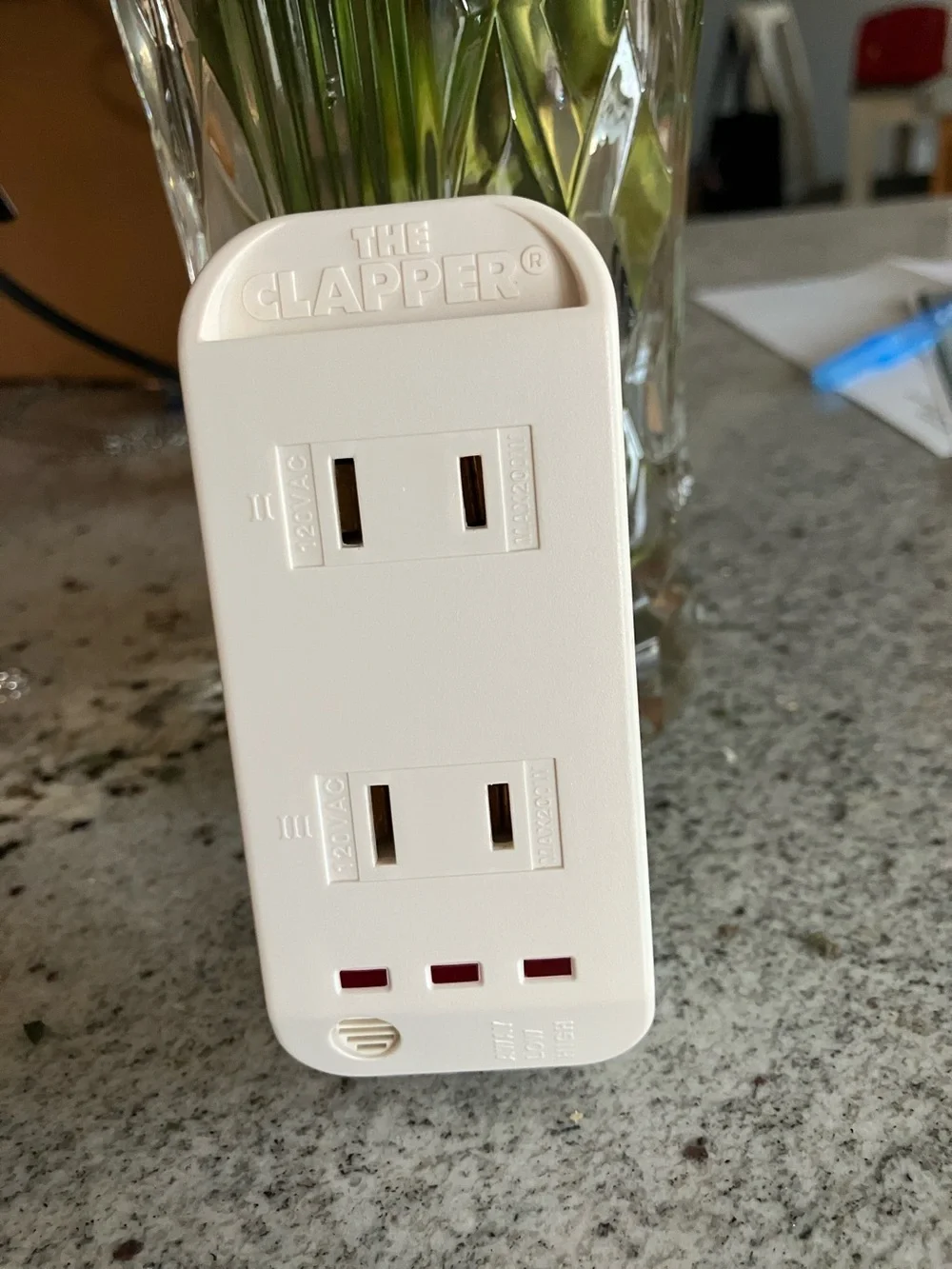 The Clapper White Dual Outlet Tap Adapter with USB